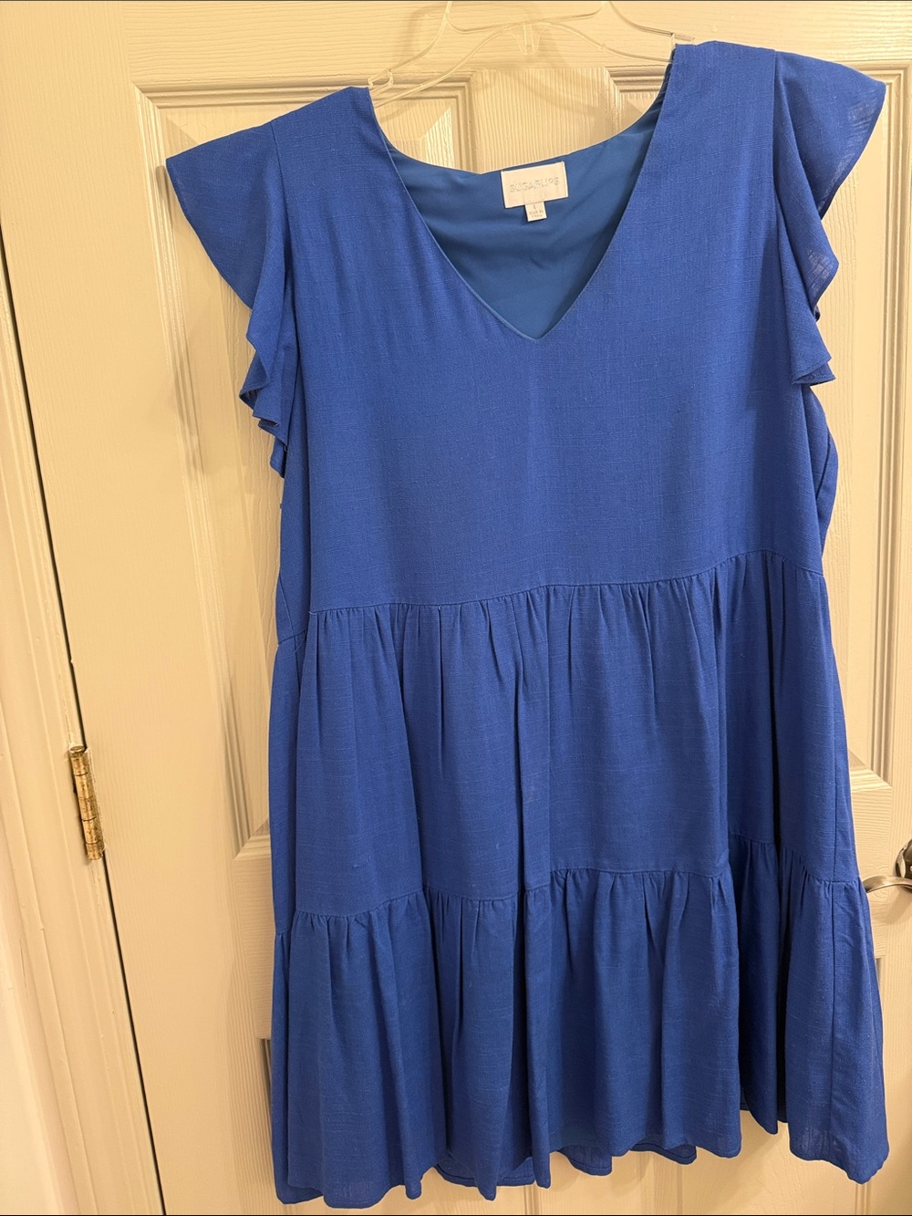 Sugarlips Blue V-Neck Dress